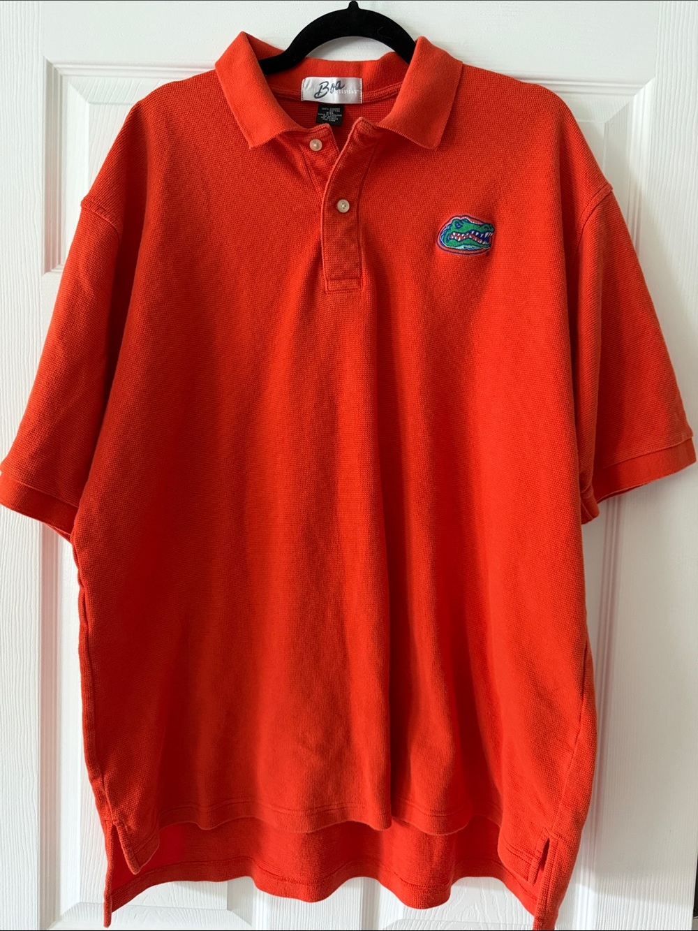 Vintage Men's Orange Polo Shirt with Embroidered Crest - Florida Gators